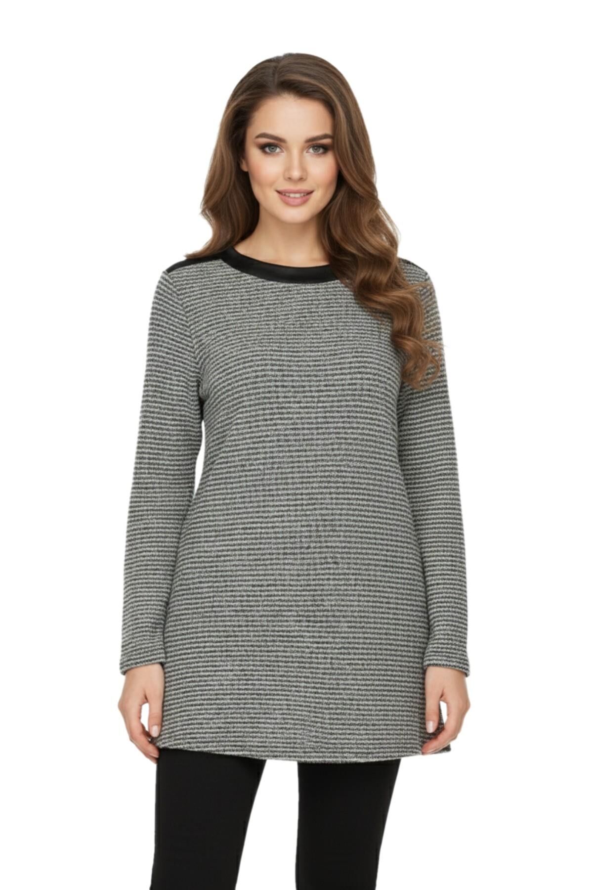 Kadın Mevsimlik Tunik 9727 BGL-ST02284 GRİ - 46