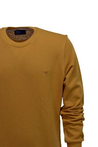 Erkek Spor Sıfır Yaka Sweatshirt R2247 BGL-ST03188 HARDAL - 2XL