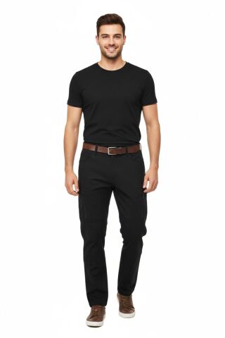 Erkek Kışlık Soft Jel Taktik İçi Polar Pantolon Regular BGL-ST05178 SİYAH - 2XL