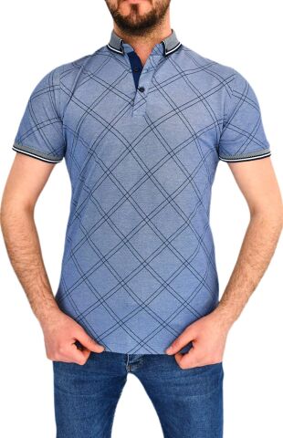Erkek Polo Yaka Tişört T-809 BGL-ST01816 İNDİGO - XL