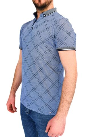 Erkek Polo Yaka Tişört T-809 BGL-ST01816 İNDİGO - XL