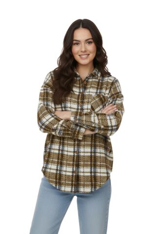 Kadın Ekose Oduncu Gömlek BGL-ST05067