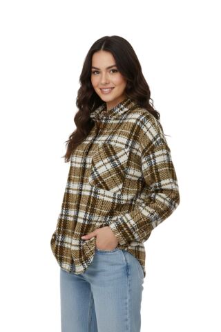 Kadın Ekose Oduncu Gömlek BGL-ST05067