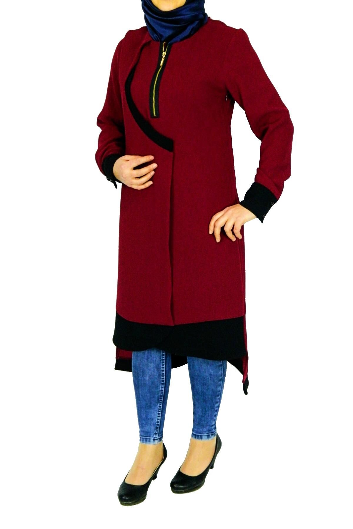 Kadın Önden Kapaklı Tunik 21431101 BORDO - 40