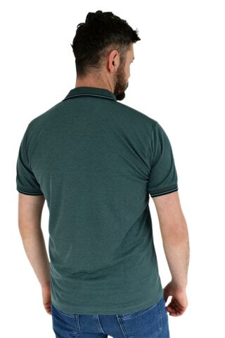 Erkek Büyük Beden Polo Yaka Cepli Tişört Kagi 2356 BGL-ST02881 ÇAĞLA YEŞİLİ - 5XL