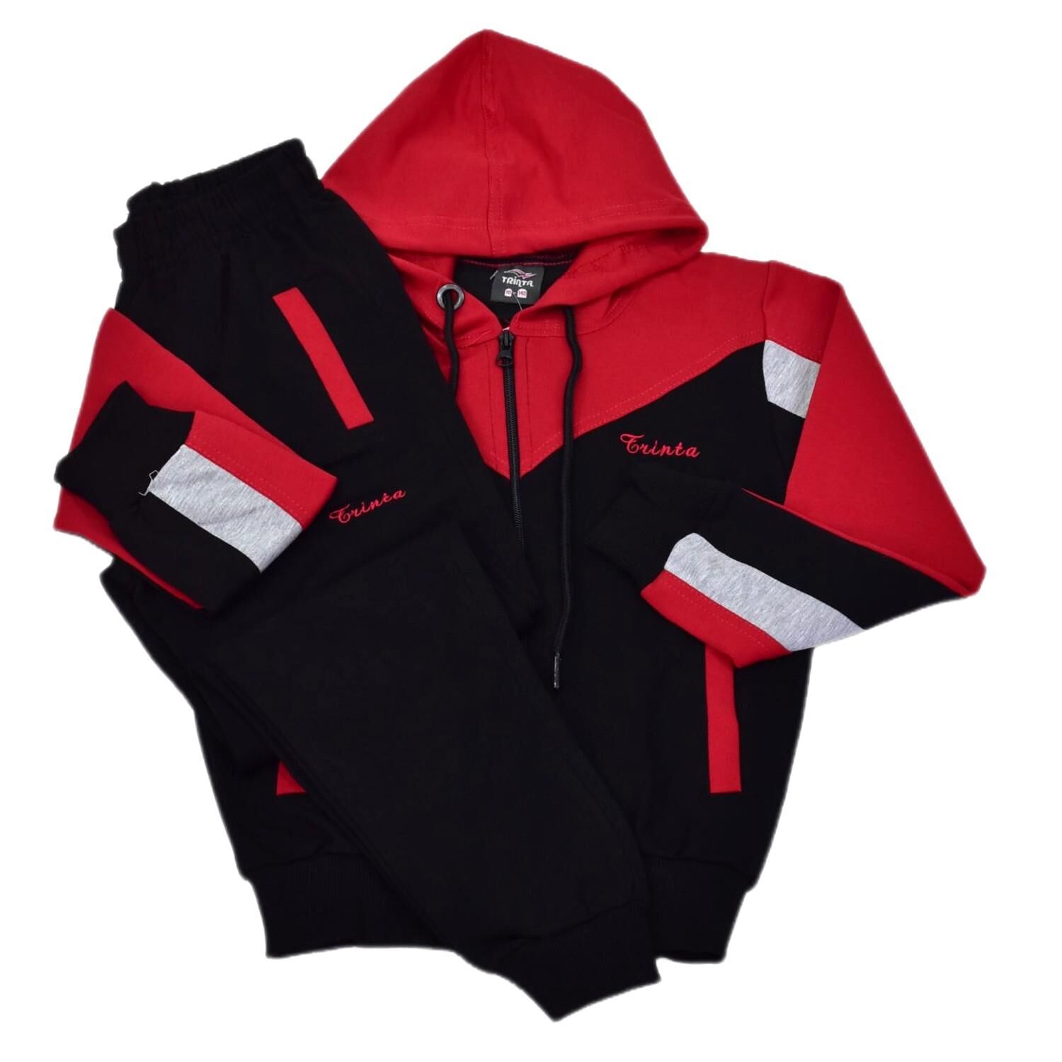 Erkek Çocuk Kapüşonlu Eşofman Takım 3252 BGL-ST04778 KIRMIZI - 9 YAŞ