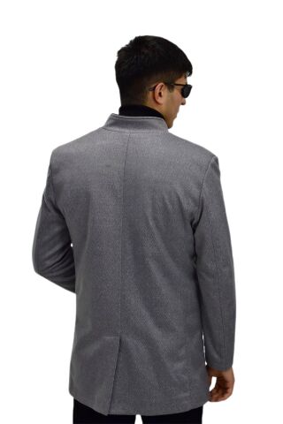 Erkek Hakim Yaka Kaşe Kaban BGL-ST03412 GRİ - 48