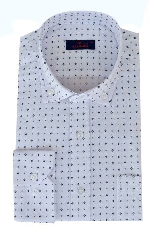 Erkek Uzun Kol Klasik Gömlek Puantiyeli BGL-ST01900