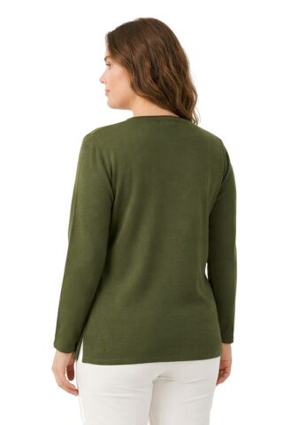 Kadın Taş Desen Çima Dikişli Mevsimlik Triko Bluz BGL-ST05288