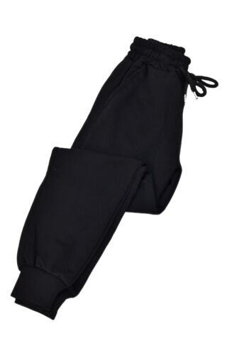 Çocuk Eşofman Altı Paça Manşetli Kız Erkek BGL-ST04726 SİYAH - 14 YAŞ