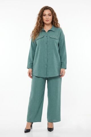Kadın Ayrobin İkili Bluz Pantolon Takım BGL-ST03710