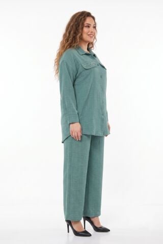 Kadın Ayrobin İkili Bluz Pantolon Takım BGL-ST03710