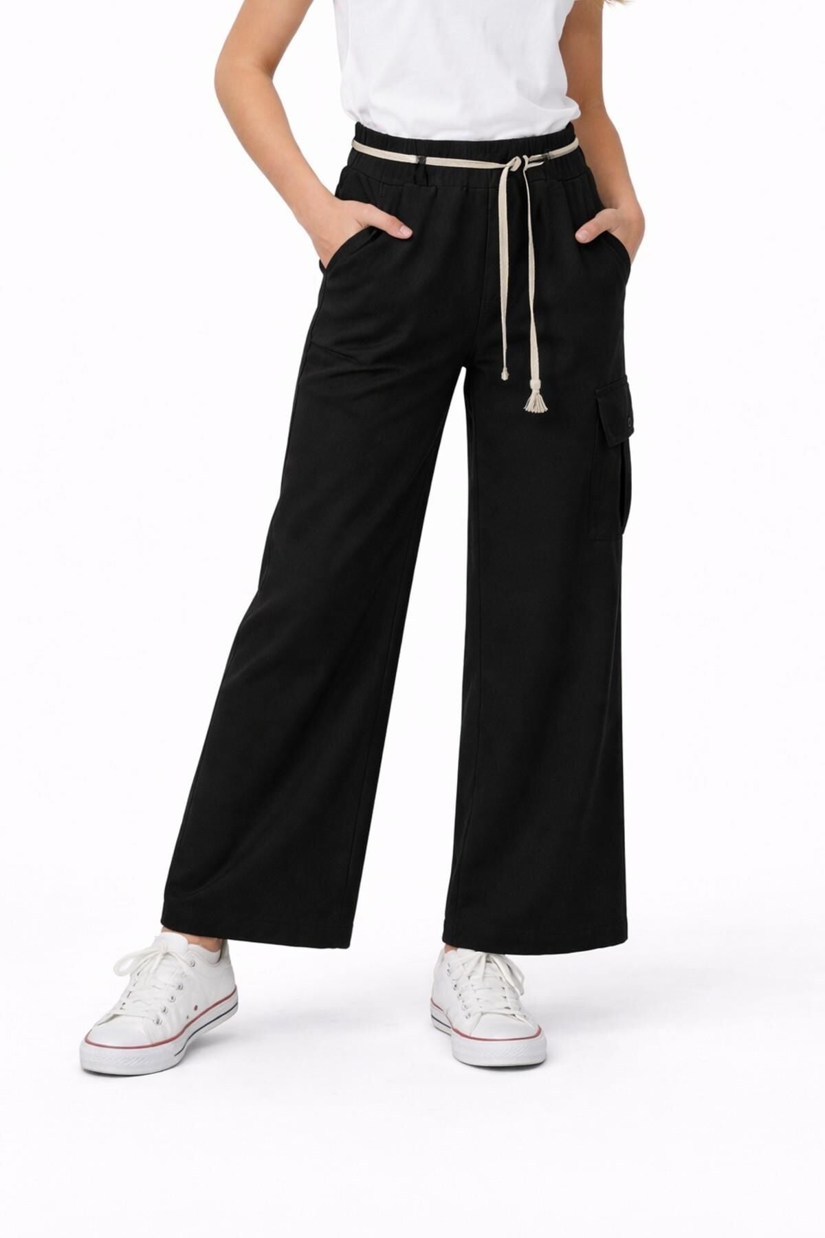 Kız Çocuk Eşofman Altı Kargo Cepli 2 İplik BGL-ST05265