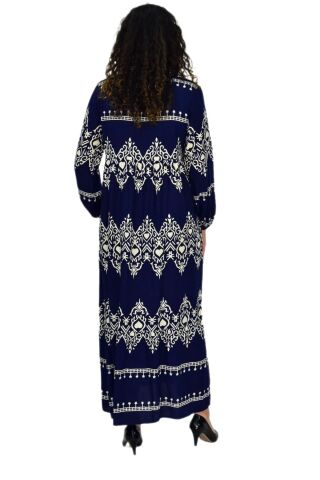 Kadın Kol Lastikli V Yaka Elbise BGL-ST04642