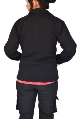 Kadın Siyah Fermuarlı Hırka BGL-ST02291