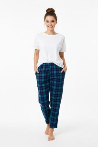 Kadın Tek Penye Pijama Alt BGL-ST05005 YEŞİL - XL