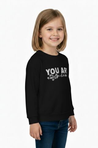 Kız Çocuk Baskılı Sweatshirt BGL-ST05266 EKRU - 6 YAŞ