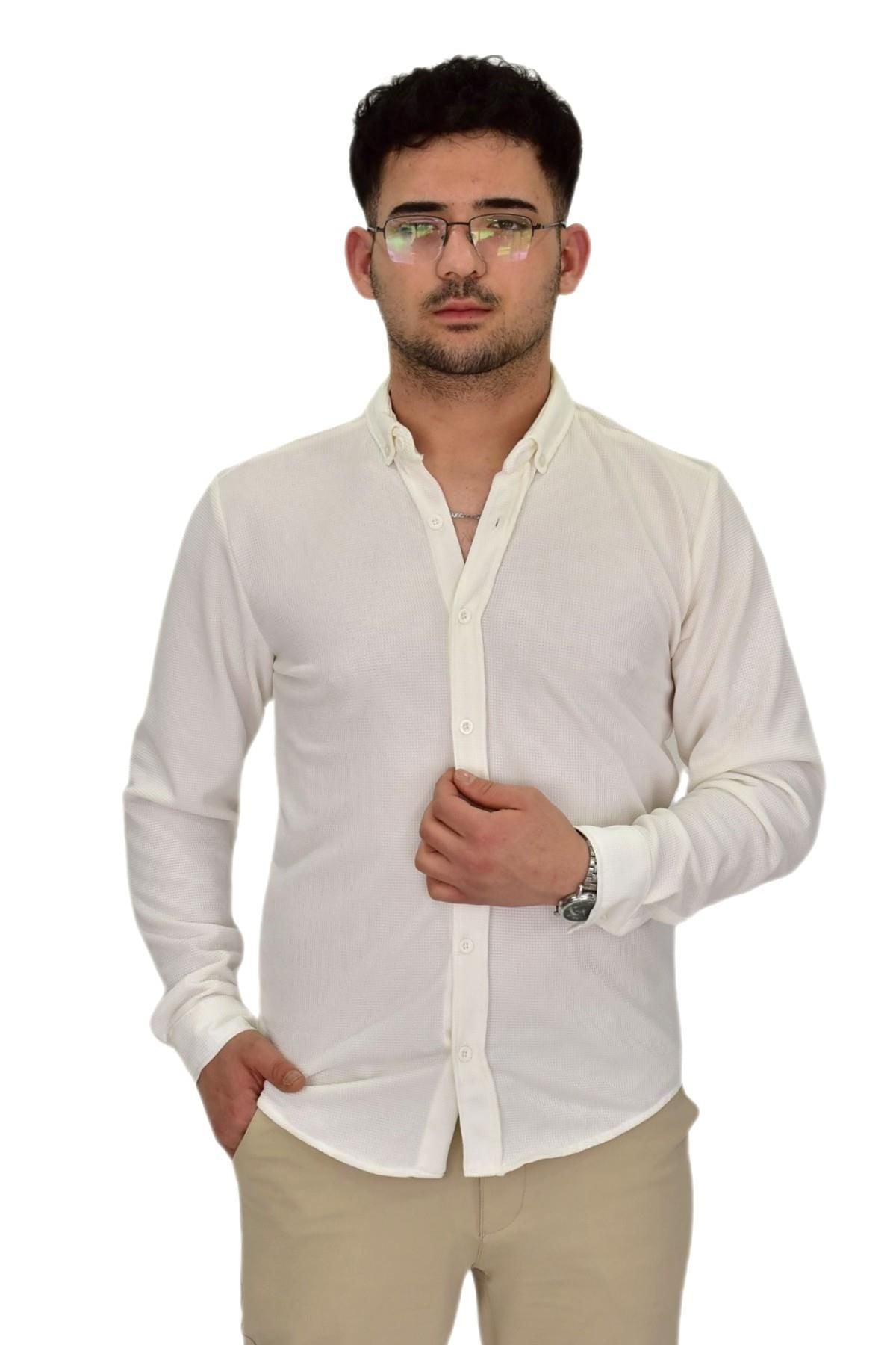 Erkek Likralı Spor Silim Fit Gömlek BGL-ST04331