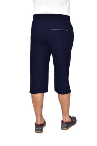Erkek Rahat Kesim Düz Paça Likralı Kumaş Kapri BGL-ST04616 LACİVERT - XL