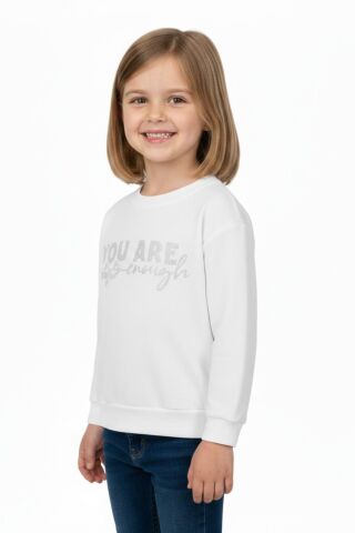 Kız Çocuk Baskılı Sweatshirt BGL-ST05266 EKRU - 7 YAŞ