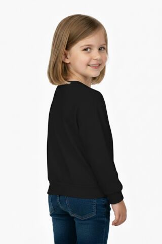 Kız Çocuk Baskılı Sweatshirt BGL-ST05266 SİYAH - 5 Yaş