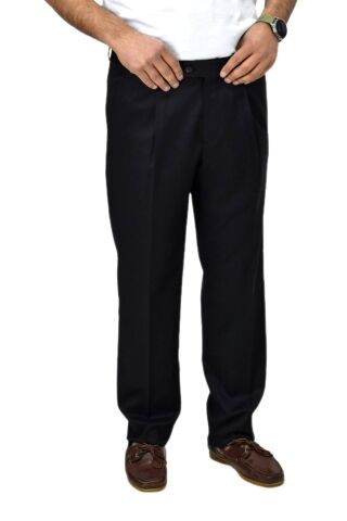 Erkek Pileli Klasik  Kumaş Pantolon P1174 BGL-ST04410 SİYAH - 46