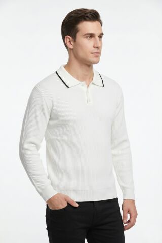 Erkek Spor Polo Yaka Mevsimlik Kazak BGL-ST05364