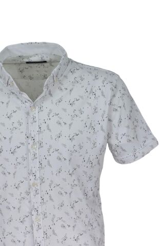 Erkek Önden Düğmeli Yakalı Tişört Baskılı R4350 BGL-ST03771 A.LACİVERT - L