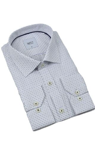Erkek Klasik Puantiyeli  Uzun Kol Gömlek 3706 BGL-ST04395