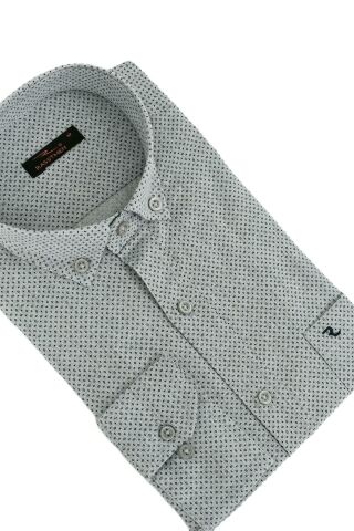 Erkek Klasik Uzun Kol Puantiyeli Gömlek BGL-ST02763