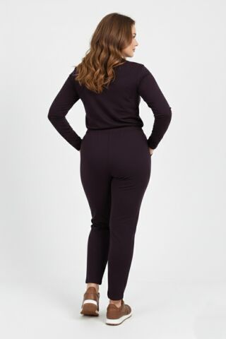 Kadın Lastikli Cepli Pantolon BGL-ST03338 MÜRDÜM - L