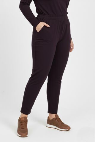 Kadın Lastikli Cepli Pantolon BGL-ST03338 MÜRDÜM - XL