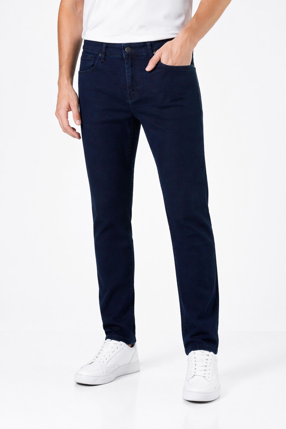 Erkek Petek Örme Regular Fit Jeans Pantolon BGL-ST05357 LACİVERT - 33/34