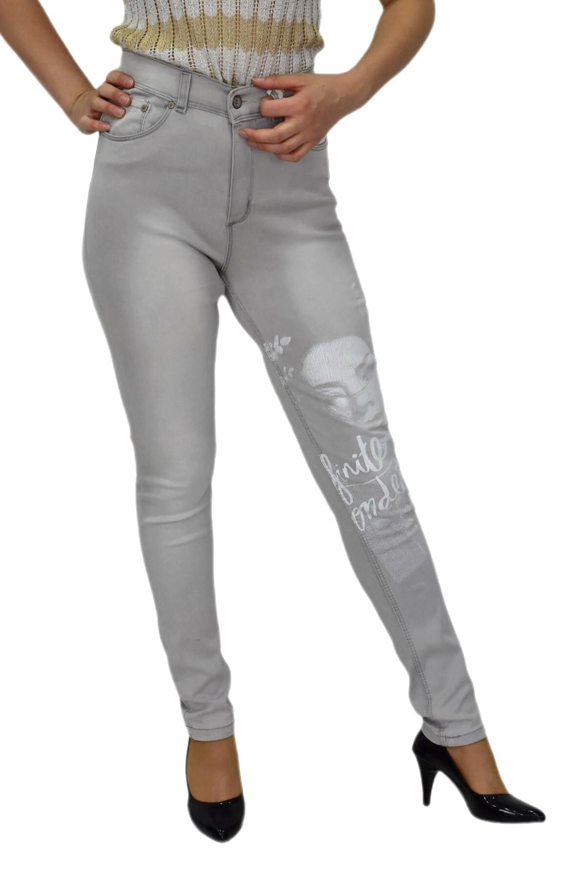 Kadın Zifth Skinny Jean Pantolon Yüksek Bel 239-004621-720 GRİ - 26/32