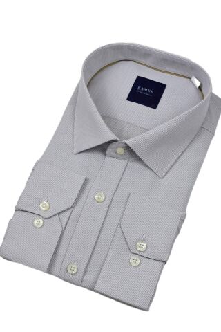 Erkek Büyük Beden Uzun Kol Gömlek 3745 BGL-ST04389 BEJ - 6XL