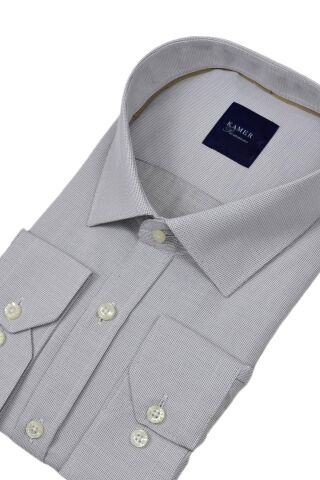 Erkek Büyük Beden Uzun Kol Gömlek 3745 BGL-ST04389 BEJ - 6XL