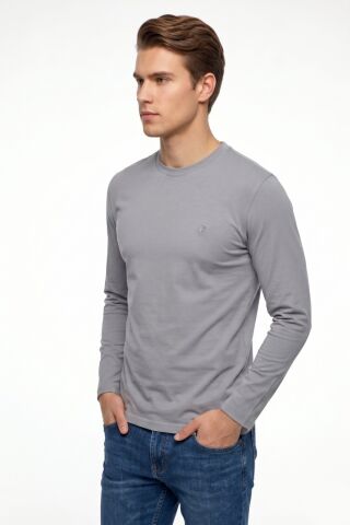 Erkek Mevsimlik Sıfıryaka Sweatshirt BGL-ST05365 GRİ - L