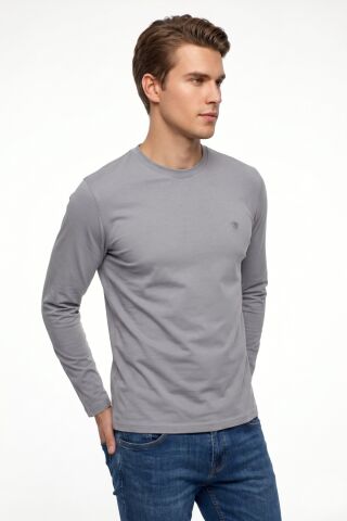 Erkek Mevsimlik Sıfıryaka Sweatshirt BGL-ST05365 GRİ - L