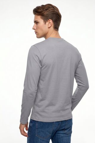Erkek Mevsimlik Sıfıryaka Sweatshirt BGL-ST05365 GRİ - L
