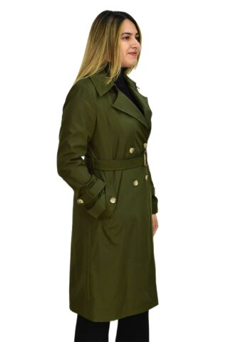 Kadın Kemerli Trençkot K3064 BGL-ST03286