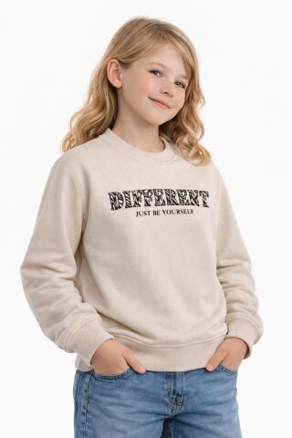 Kız Çocuk Sweatshirt BGL-ST05271 TAŞ - 9 YAŞ