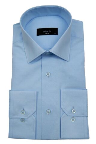 Erkek Slim Fit Jakarlı Gömlek Bgl-st00166 K.MAVİ - XS