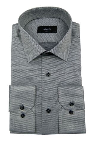 Erkek Slim Fit Jakarlı Gömlek Bgl-st00166 K.MAVİ - XS