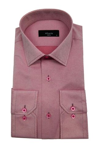 Erkek Slim Fit Jakarlı Gömlek Bgl-st00166 K.MAVİ - XS