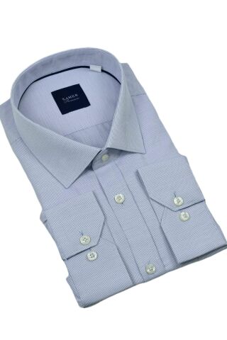 Erkek Büyük Beden Uzun Kol Gömlek 3745 BGL-ST04389 MAVİ - 5XL