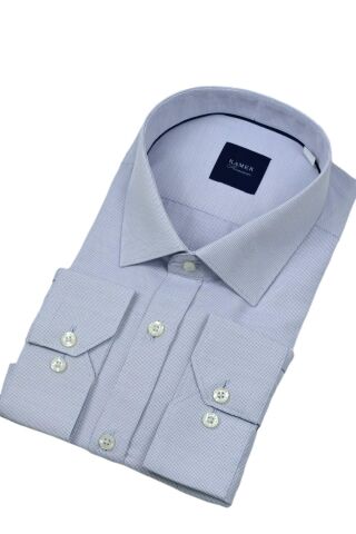 Erkek Büyük Beden Uzun Kol Gömlek 3745 BGL-ST04389 MAVİ - 5XL