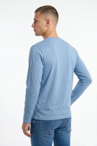 Erkek Mevsimlik Sıfıryaka Sweatshirt BGL-ST05365 MAVİ - M