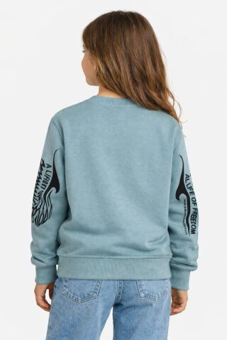 Kız Çocuk Kol Baskılı Sweatshirt BGL-ST05272 ELMA - 12 YAŞ
