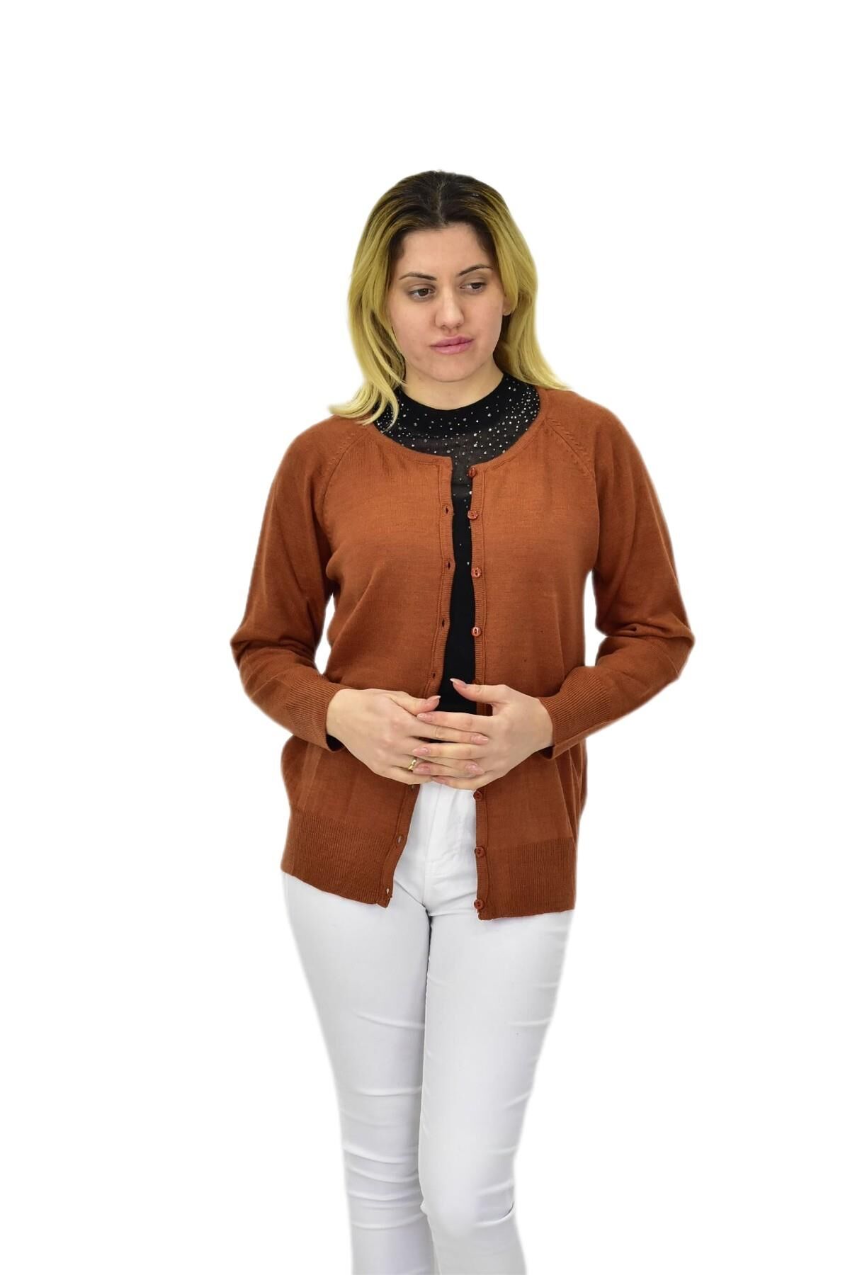 Kadın Triko Spor Hırka BGL-ST04086 TABA - M