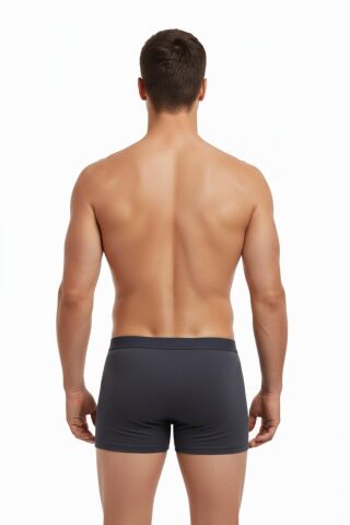 Erkek Likralı Boxer Düz Renk BGL-ST05007 FÜME - S
